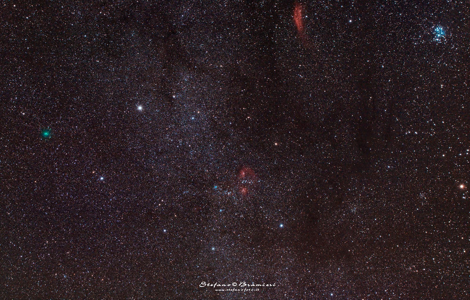 Auriga con cometa Wirtanen campo largo