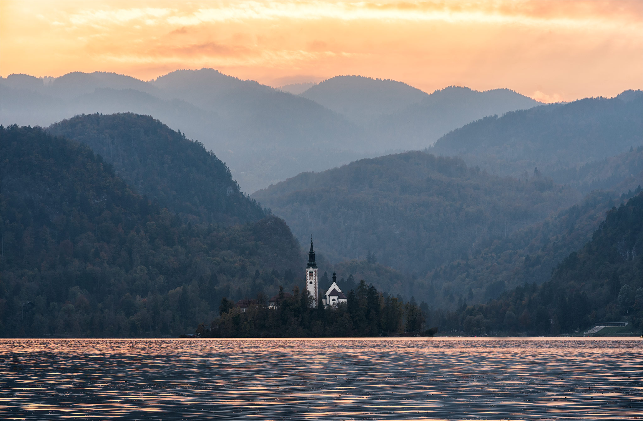 Burning Sky over Bled