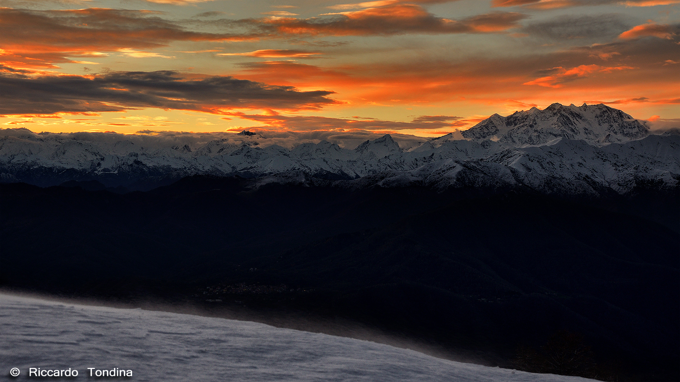 Alps at sunset