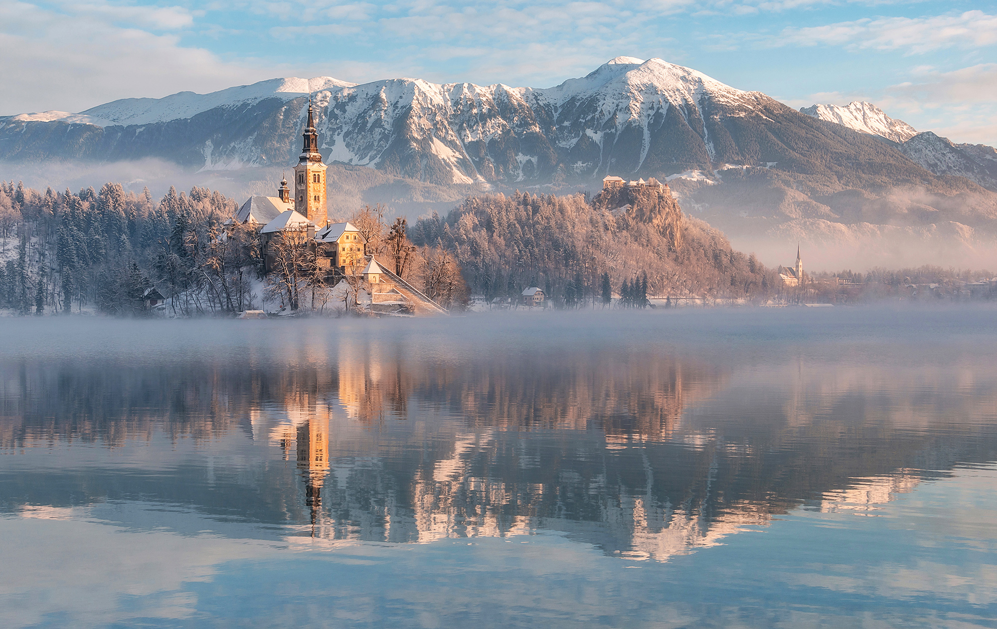 Lake Bled in winter