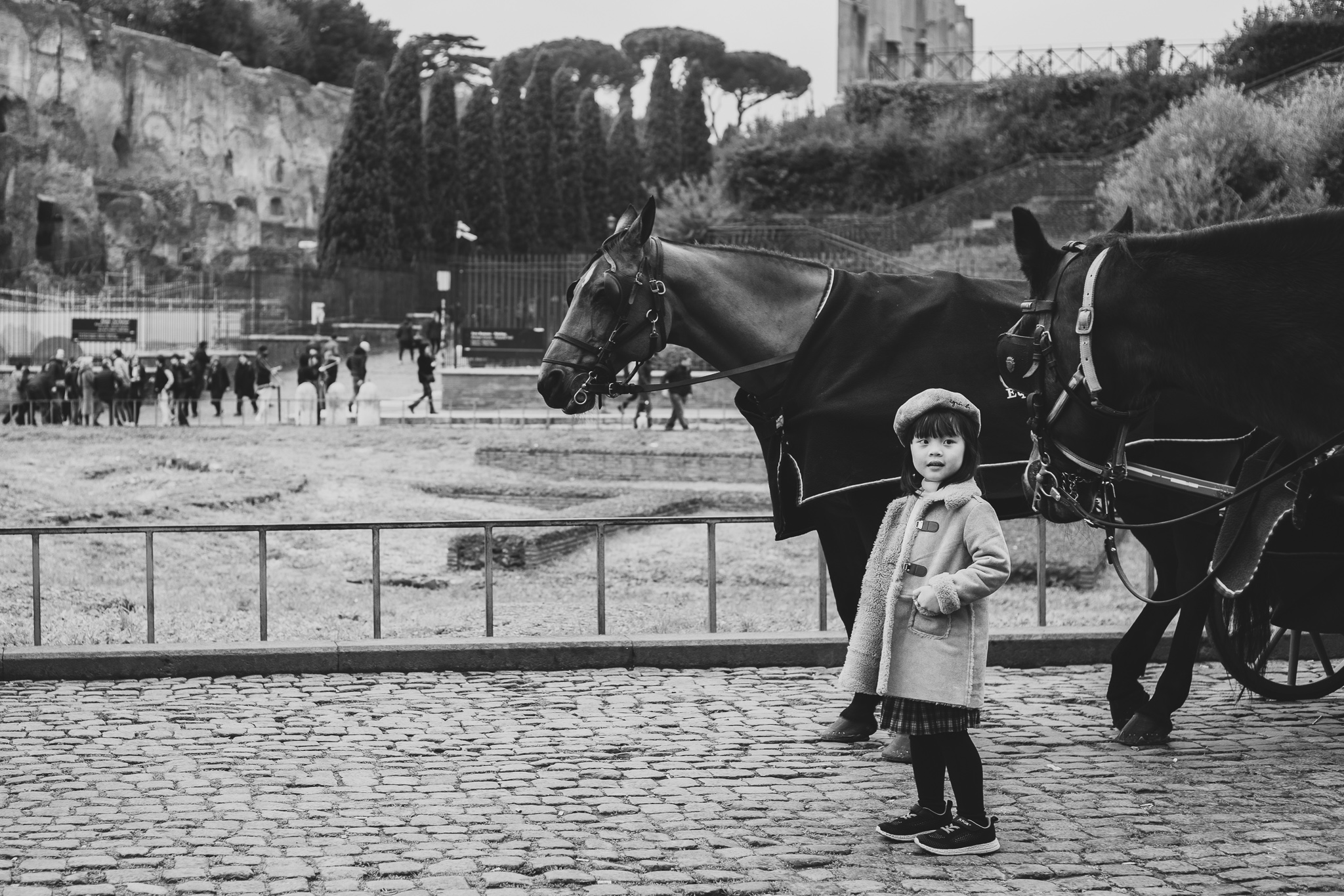 Horses and Child