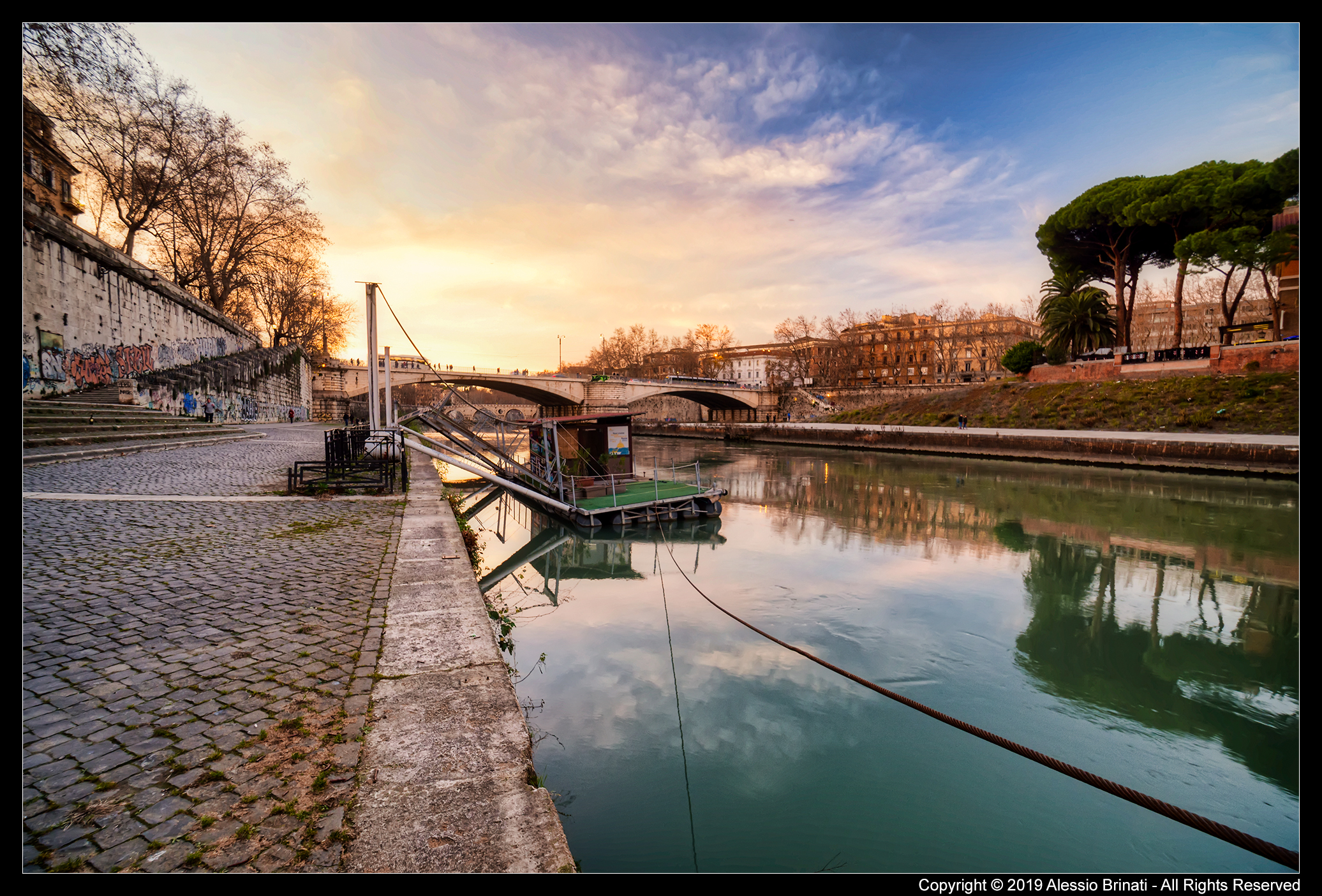 Sunset on Tiberina Island