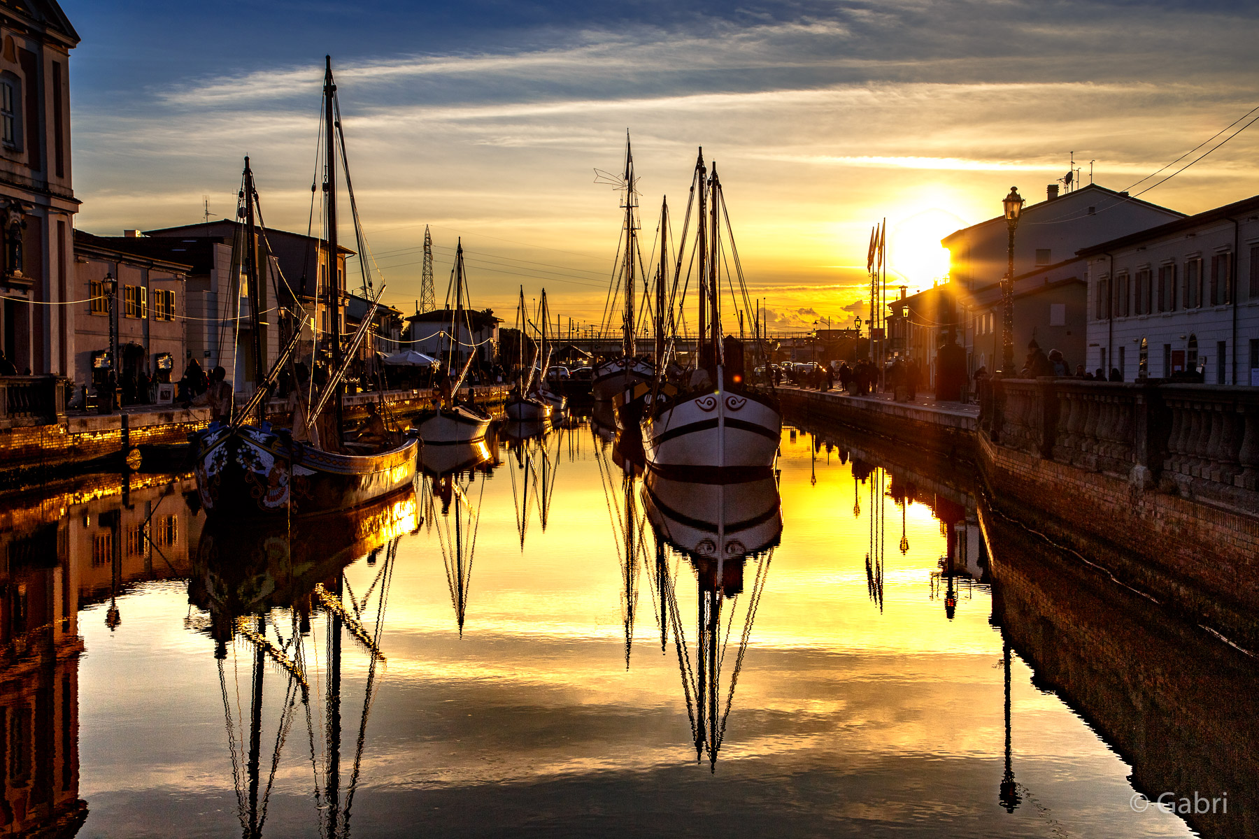 Boats on the Cesenstico canal