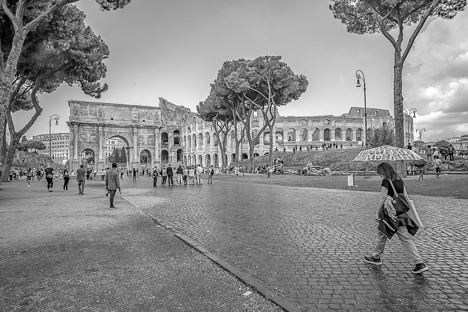 Waliking around the Coliseum