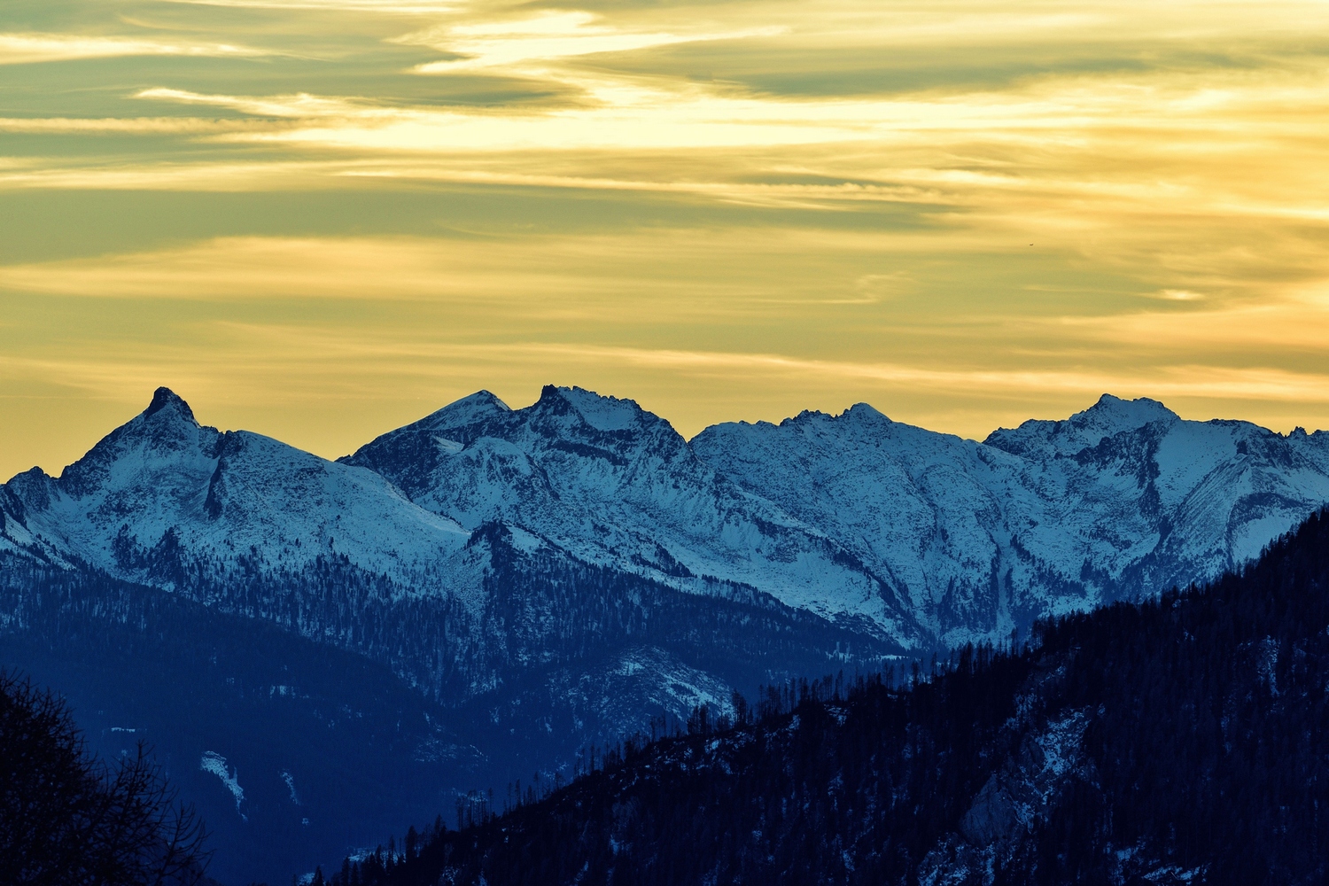 Tramonto in Val di Fassa