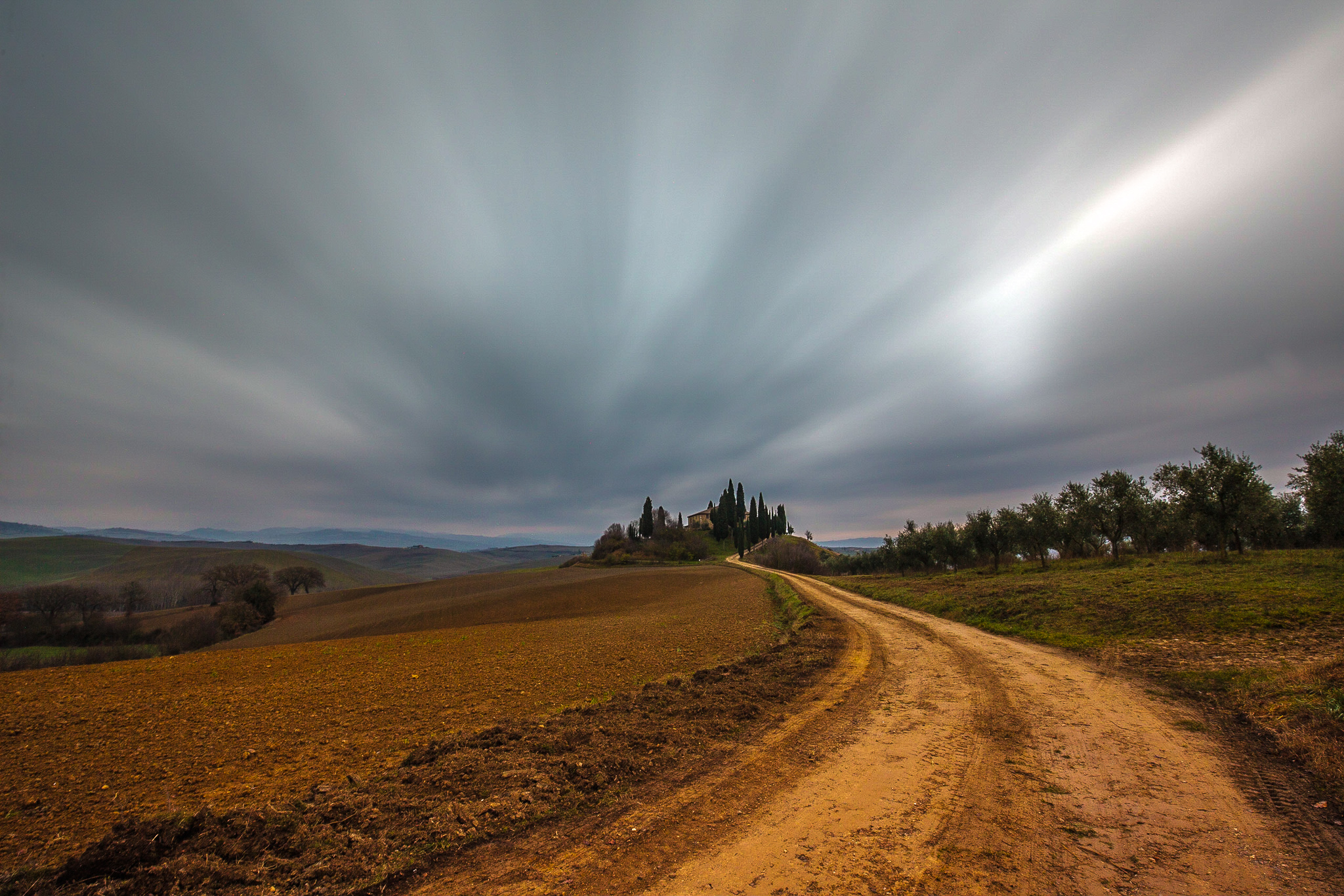 The dark side of Poggio Belvedere.