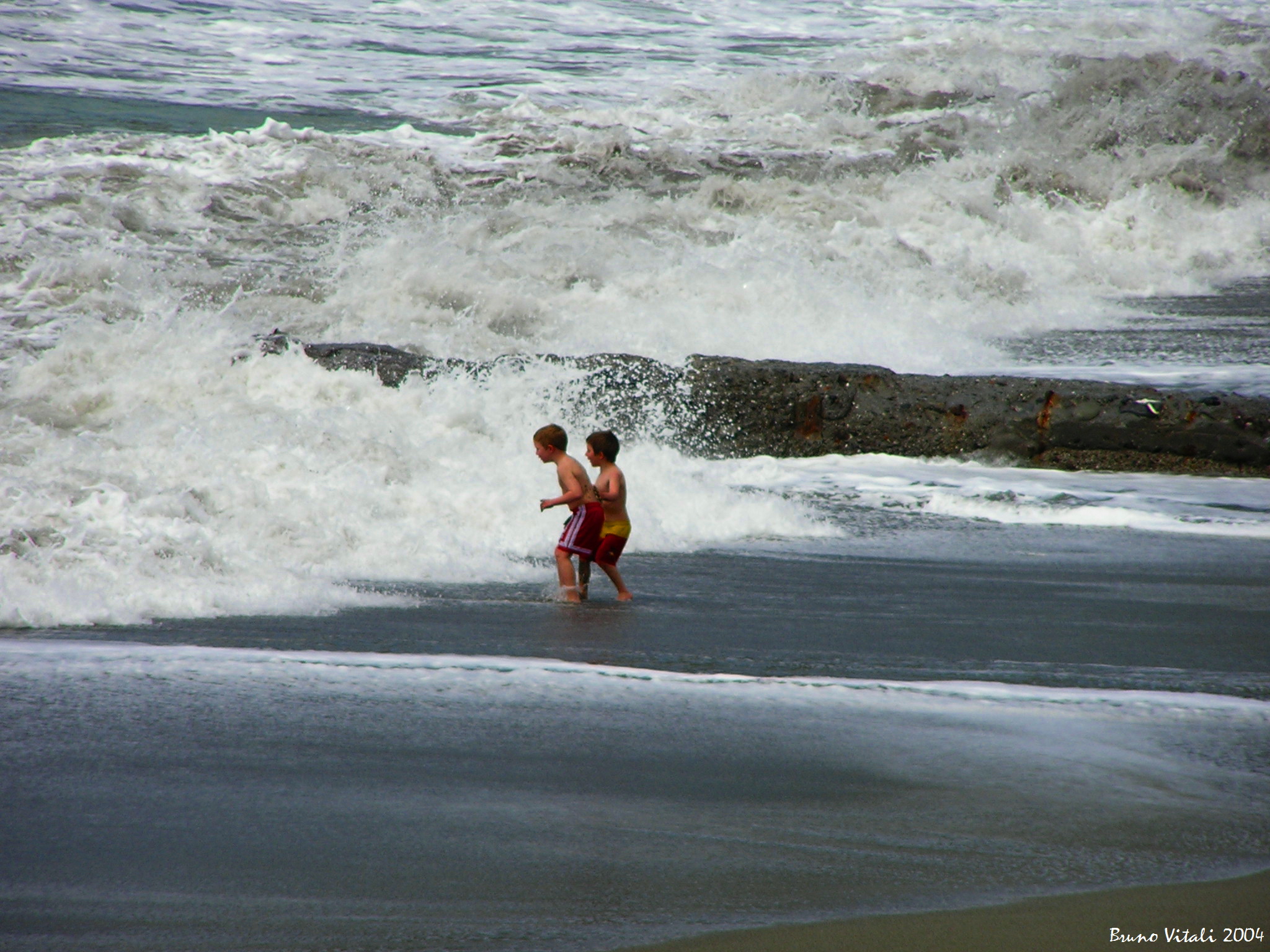 Brave children in Levanto