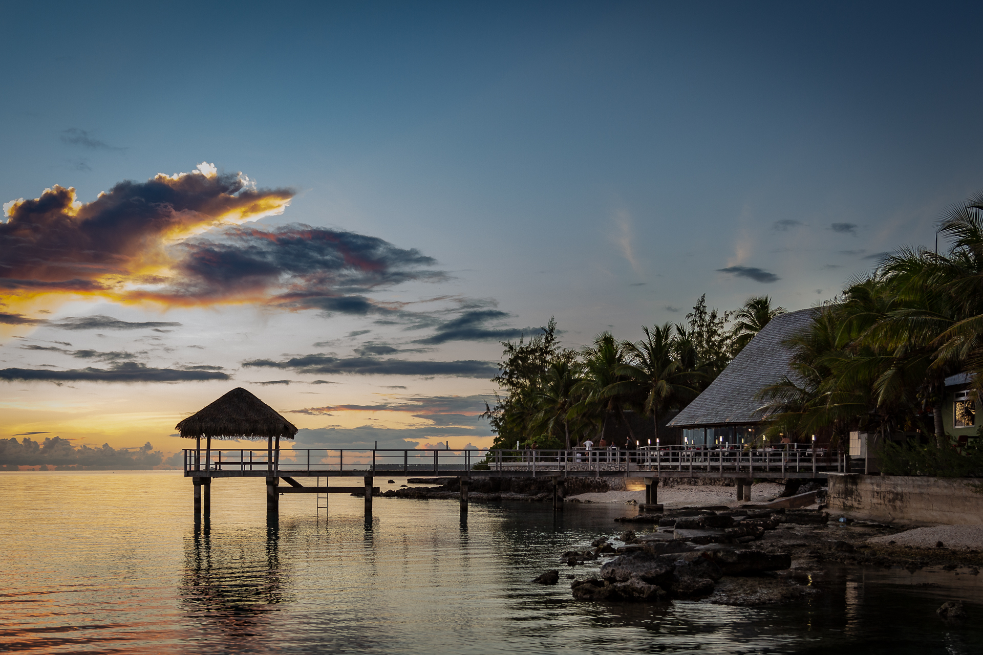 Sunset on the lagoon