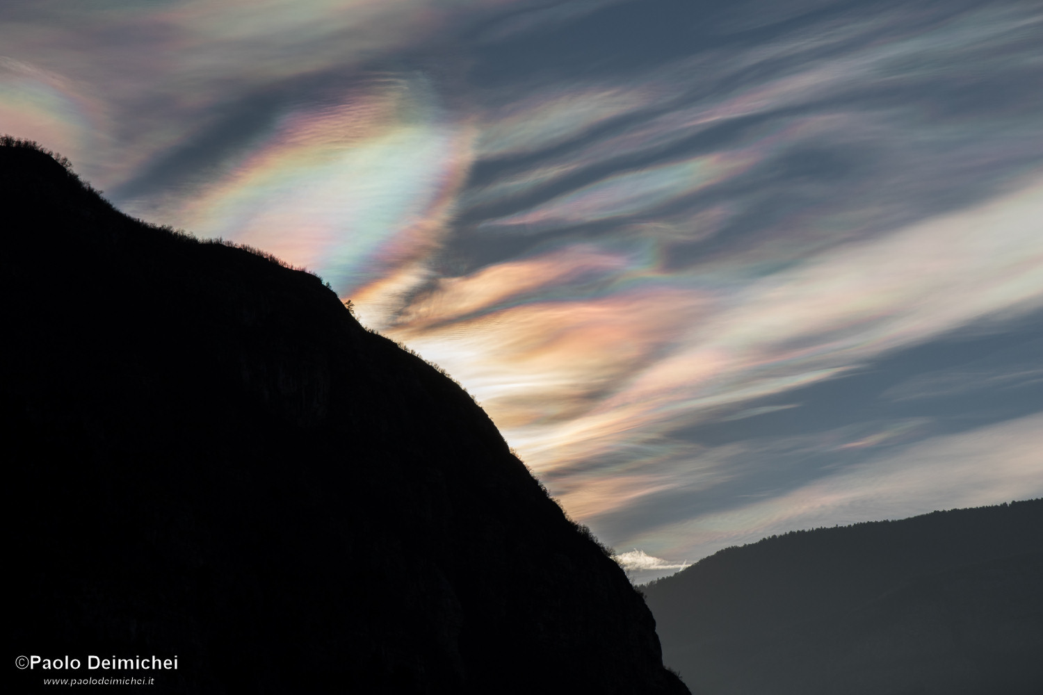 Iridescent clouds in Trentino