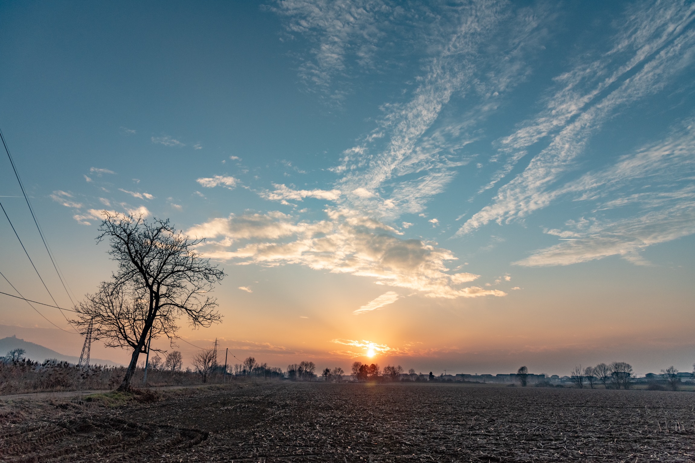 Tramonto nei dintorni di Settimo Torinese