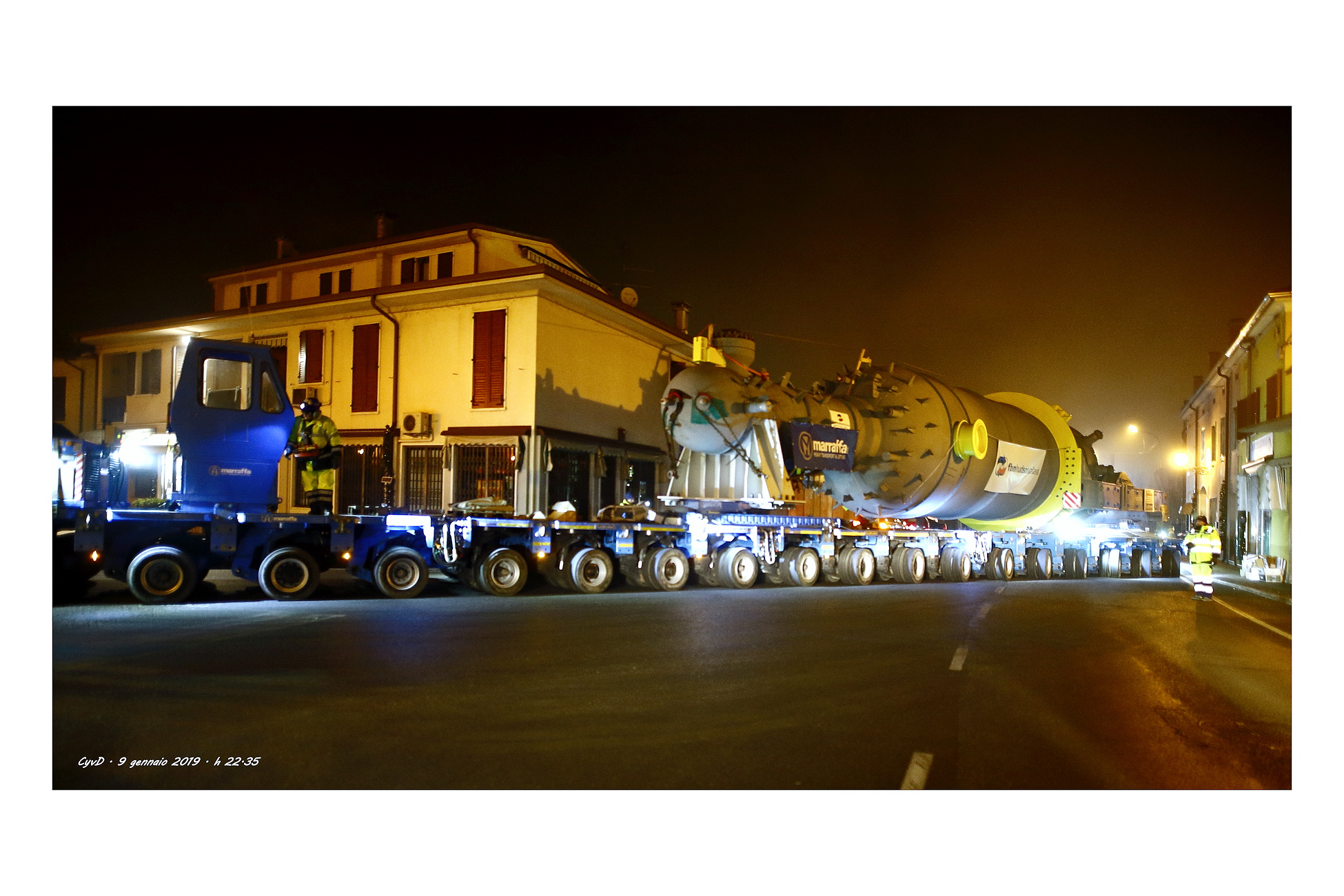 Maxi trasporto ecc. in transito a Gazoldo.Ippoliti MN