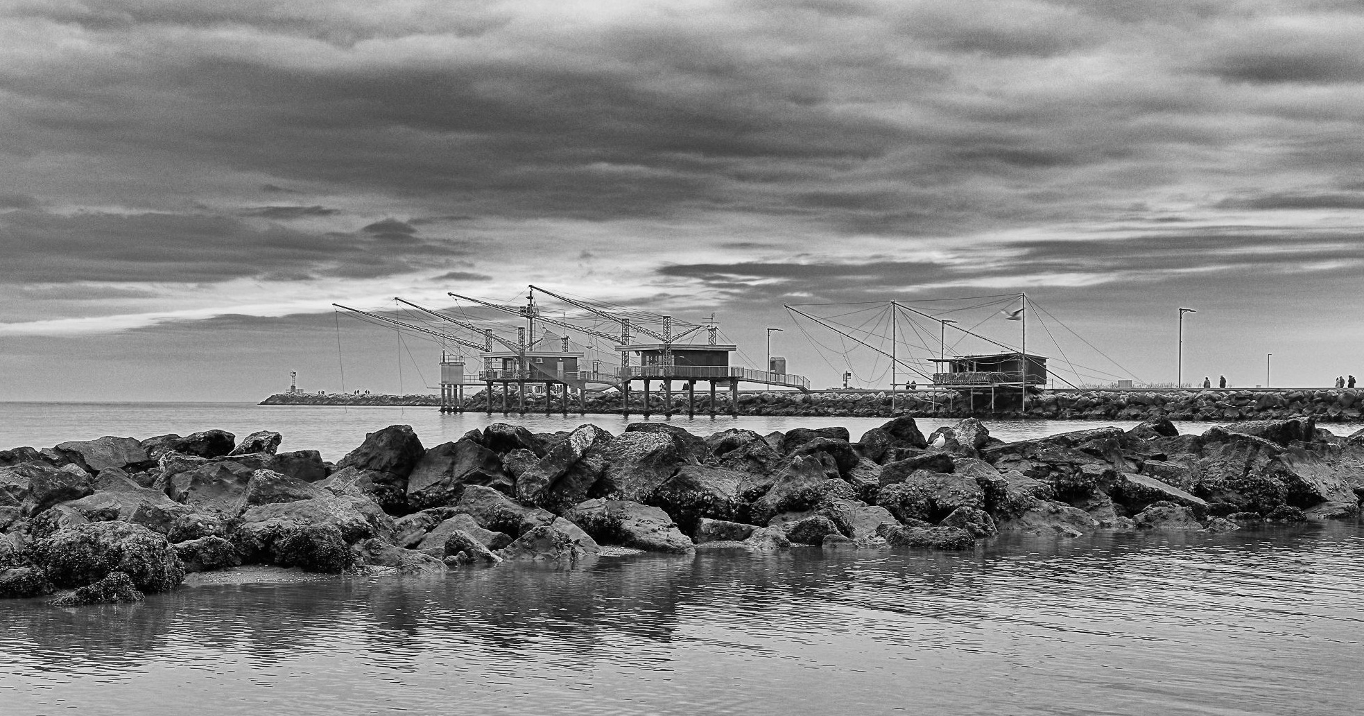 Porto Garibaldi, il molo a metà Gennaio....