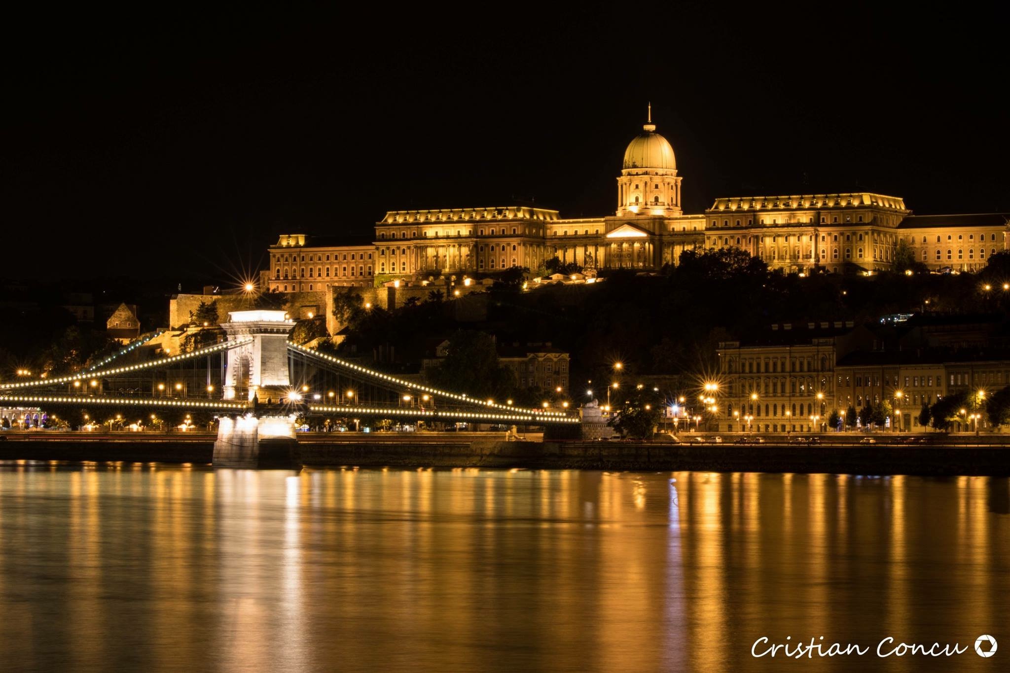 Castel and Chain Bridge in Budapest