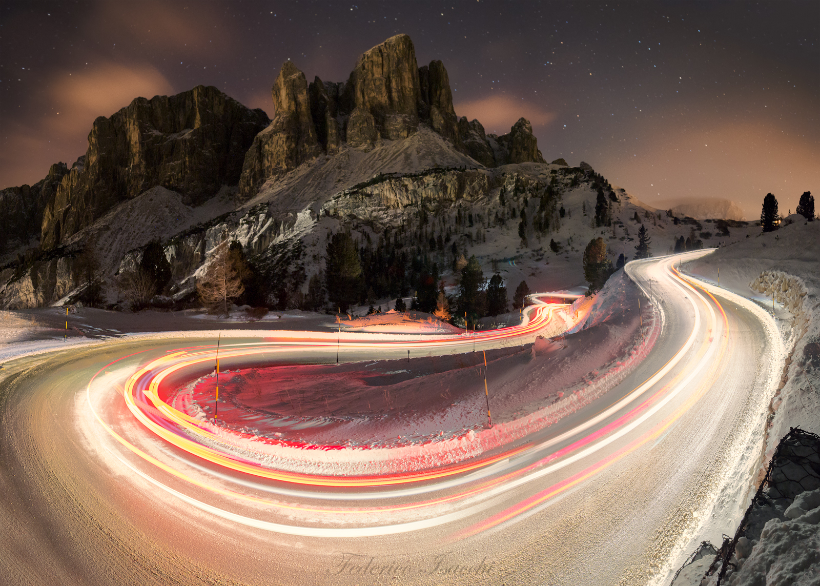 The lights of the Dolomites