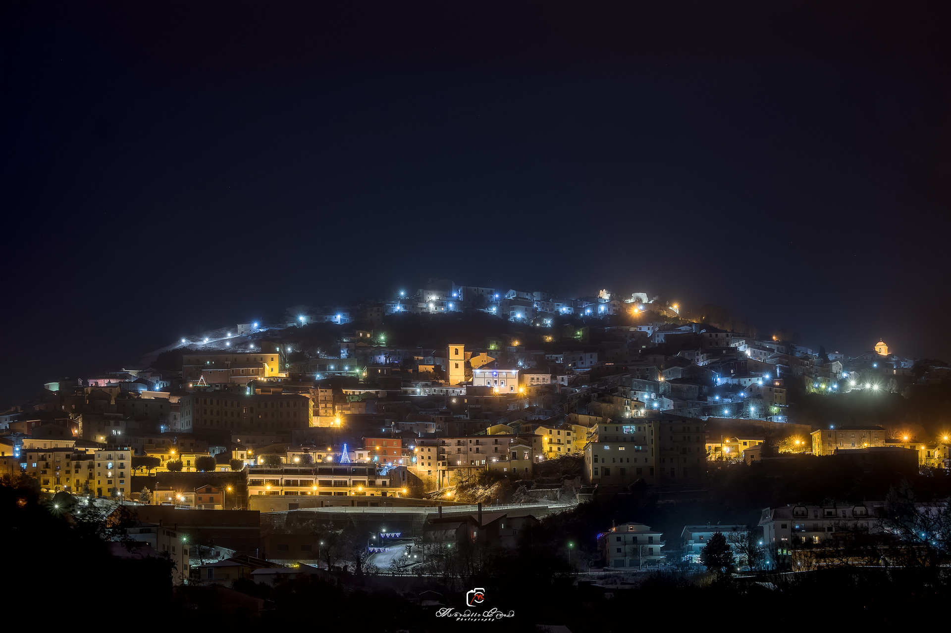 Morcone in the snow night