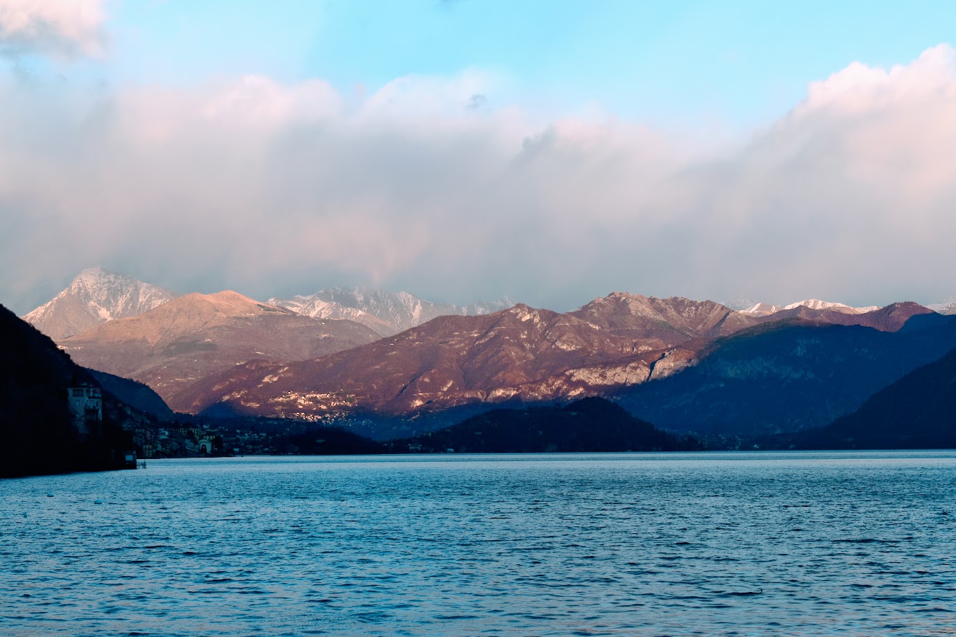 The reflections colors of the very first sunset