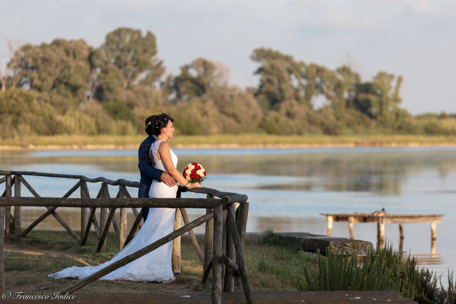...Just married..  Lago di fogliano