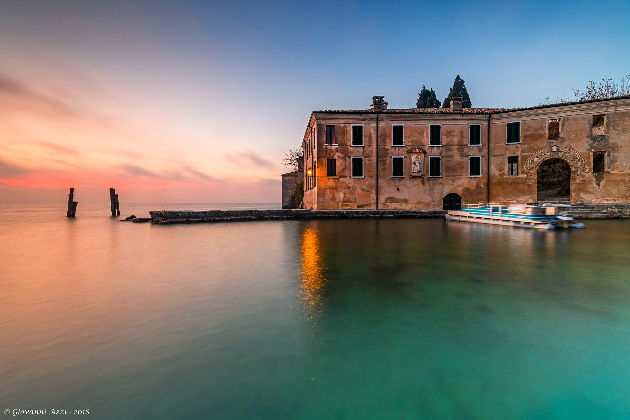 Gentle sunset at Punta San Vigilio