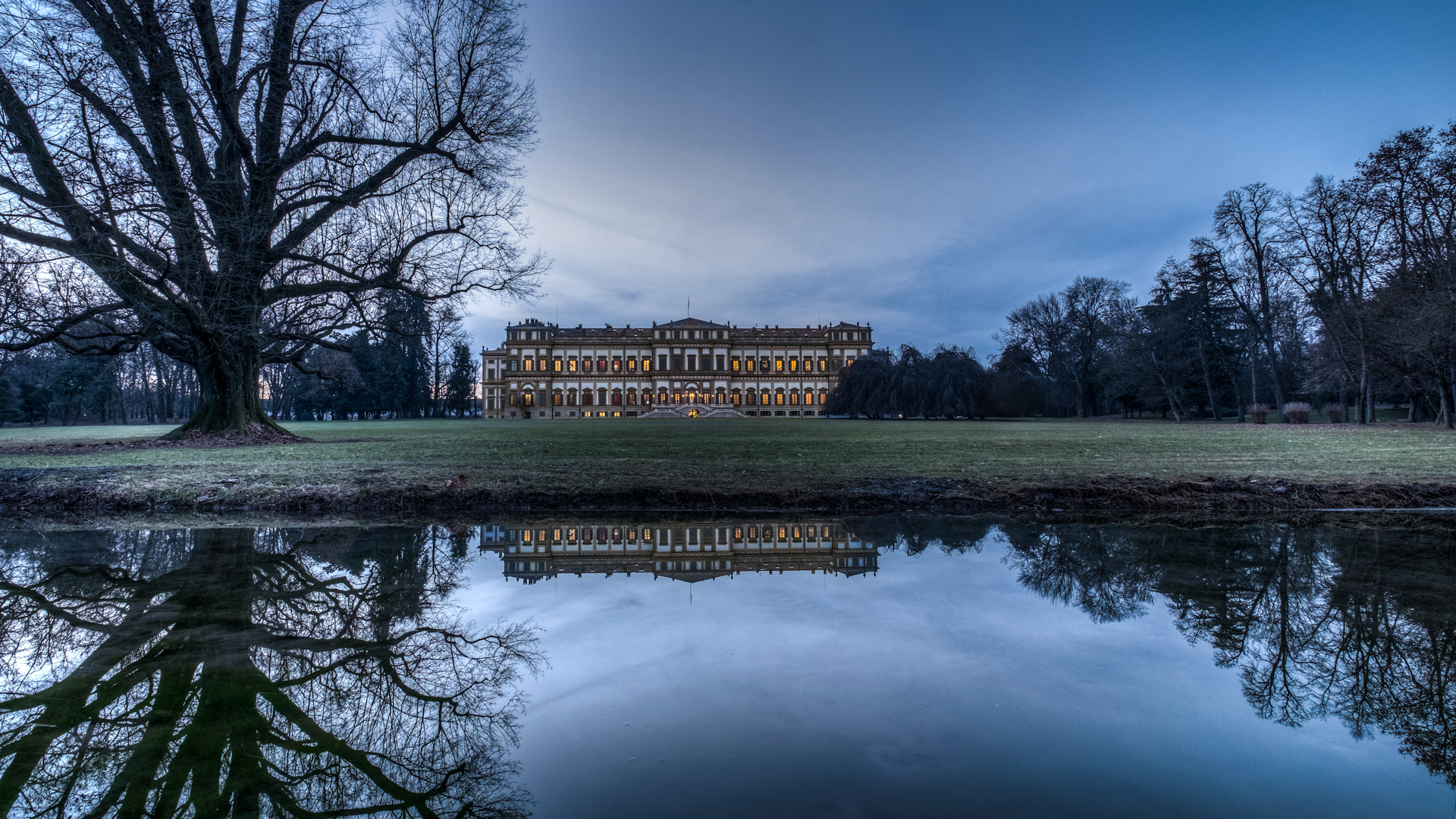 Twilight at the Villa Reale in Monza