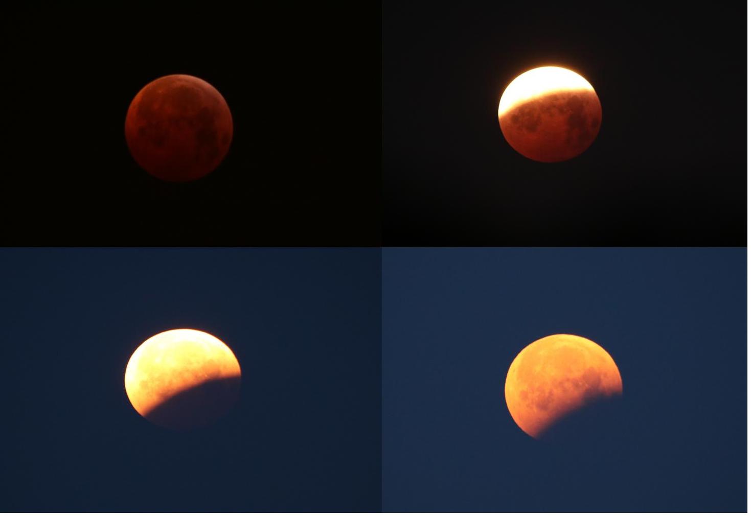 Phases lunar eclipse