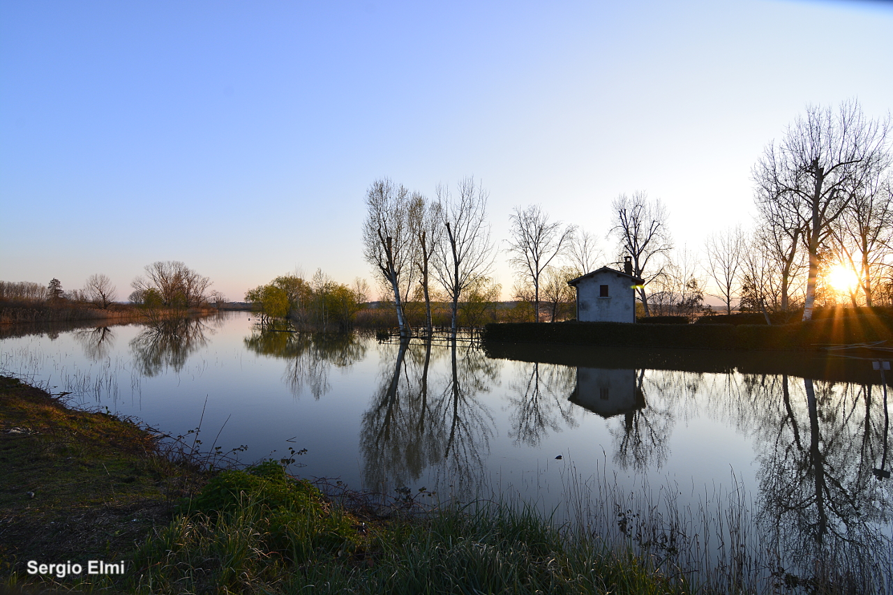 Reflections at sunset