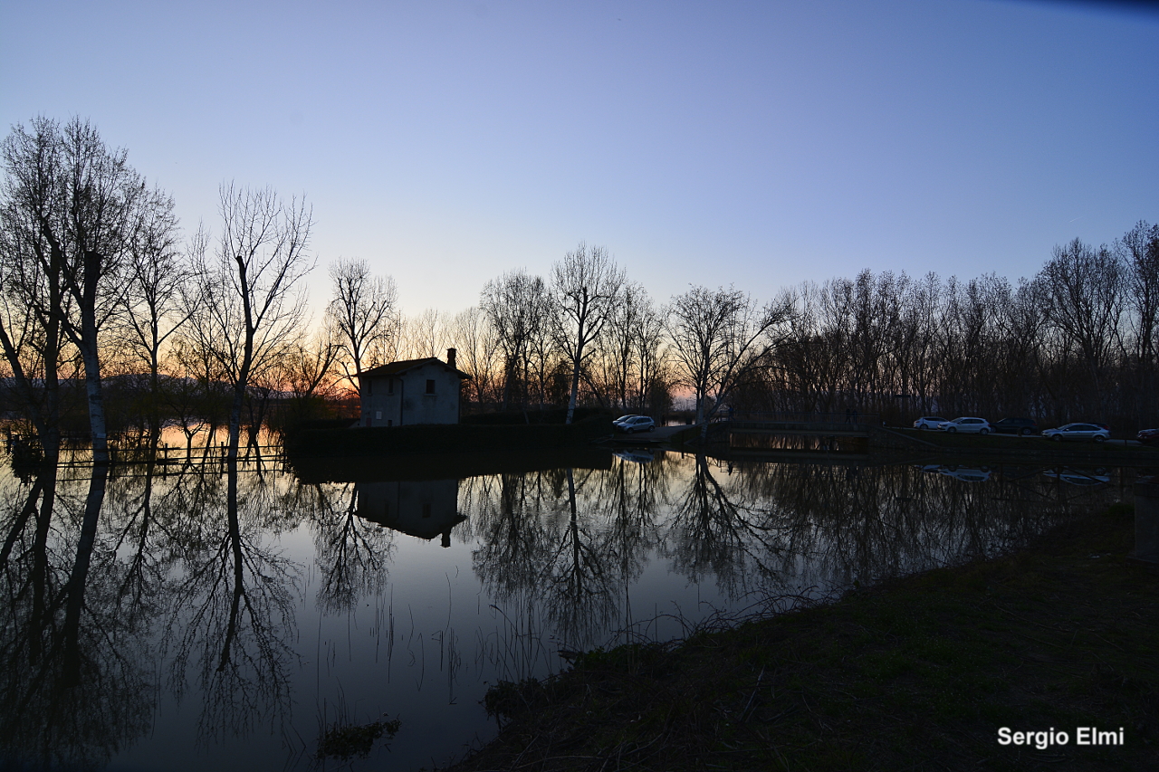 Reflections at sunset