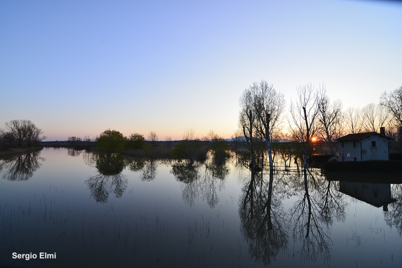 Reflections at sunset