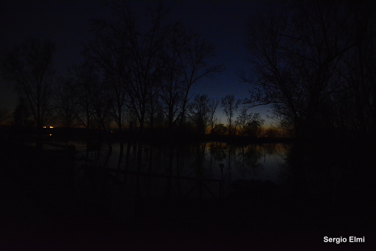 Shadows after sunset