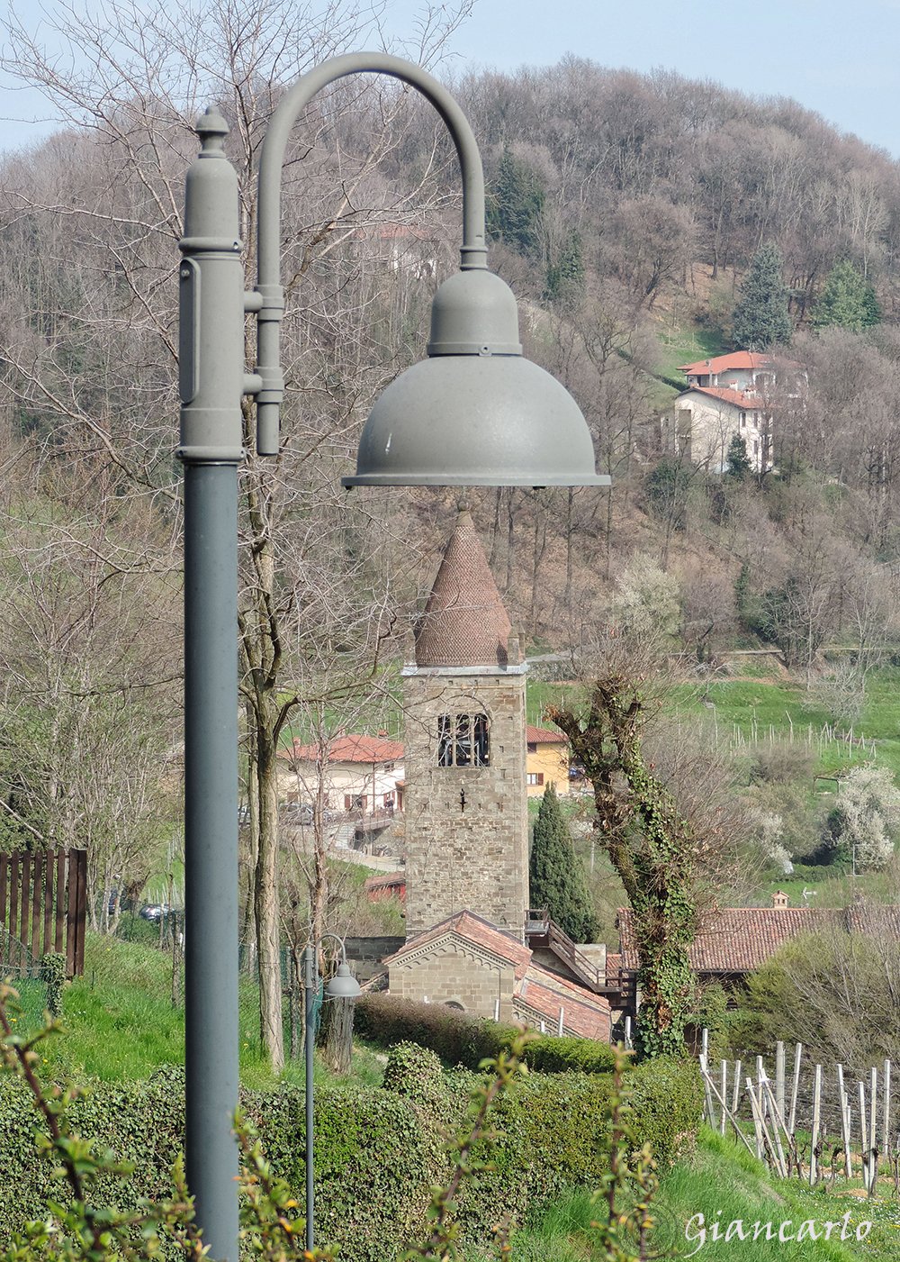 Early spring, soon to remove the hat...