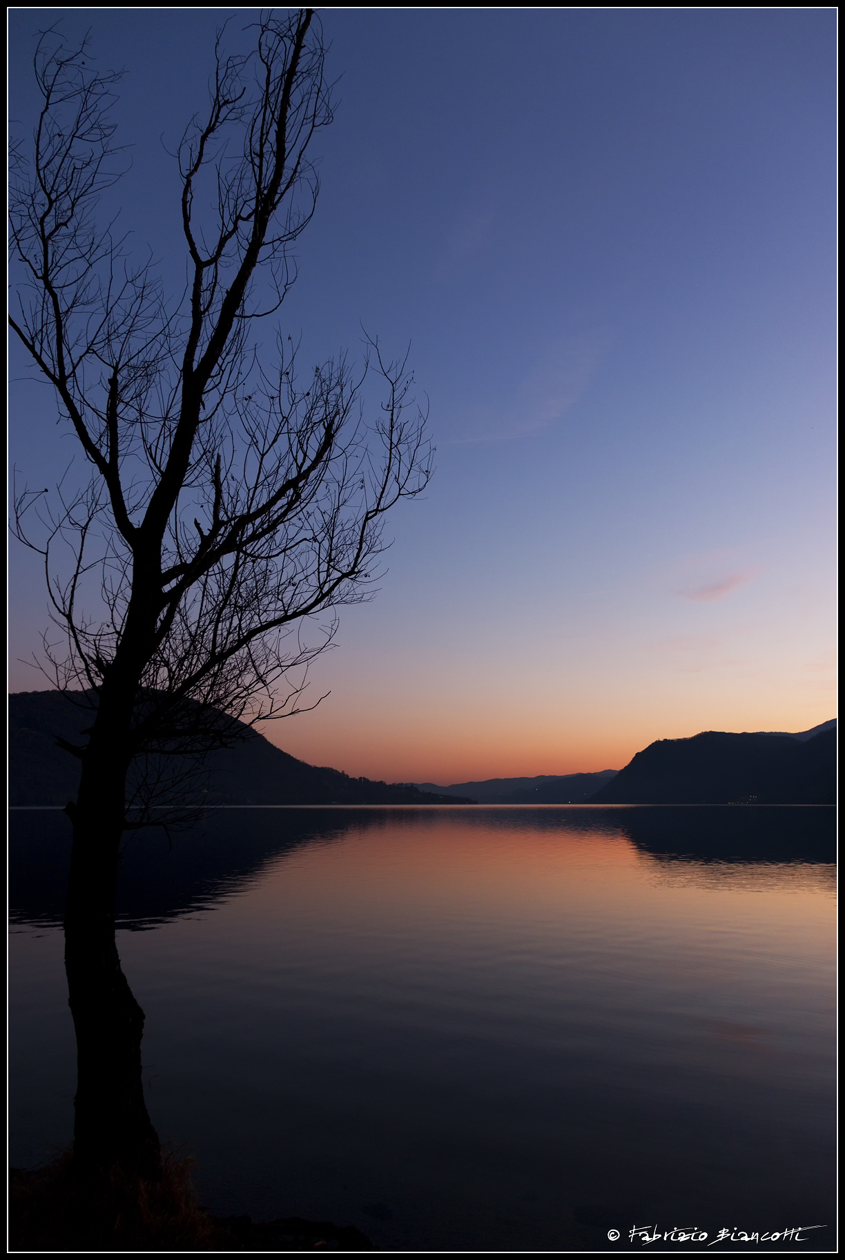 The lake and the evening