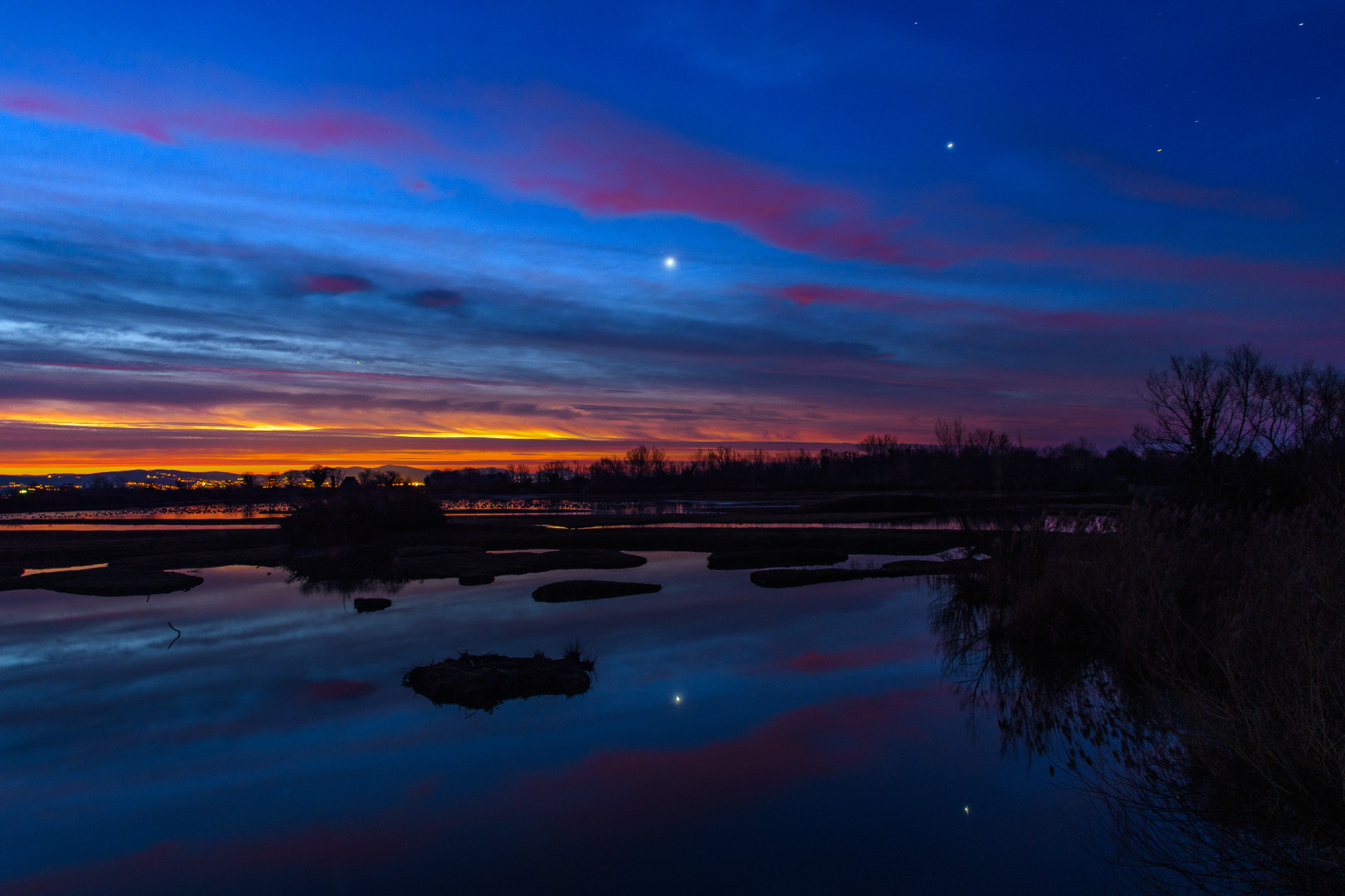 Venere, Giove, terra.