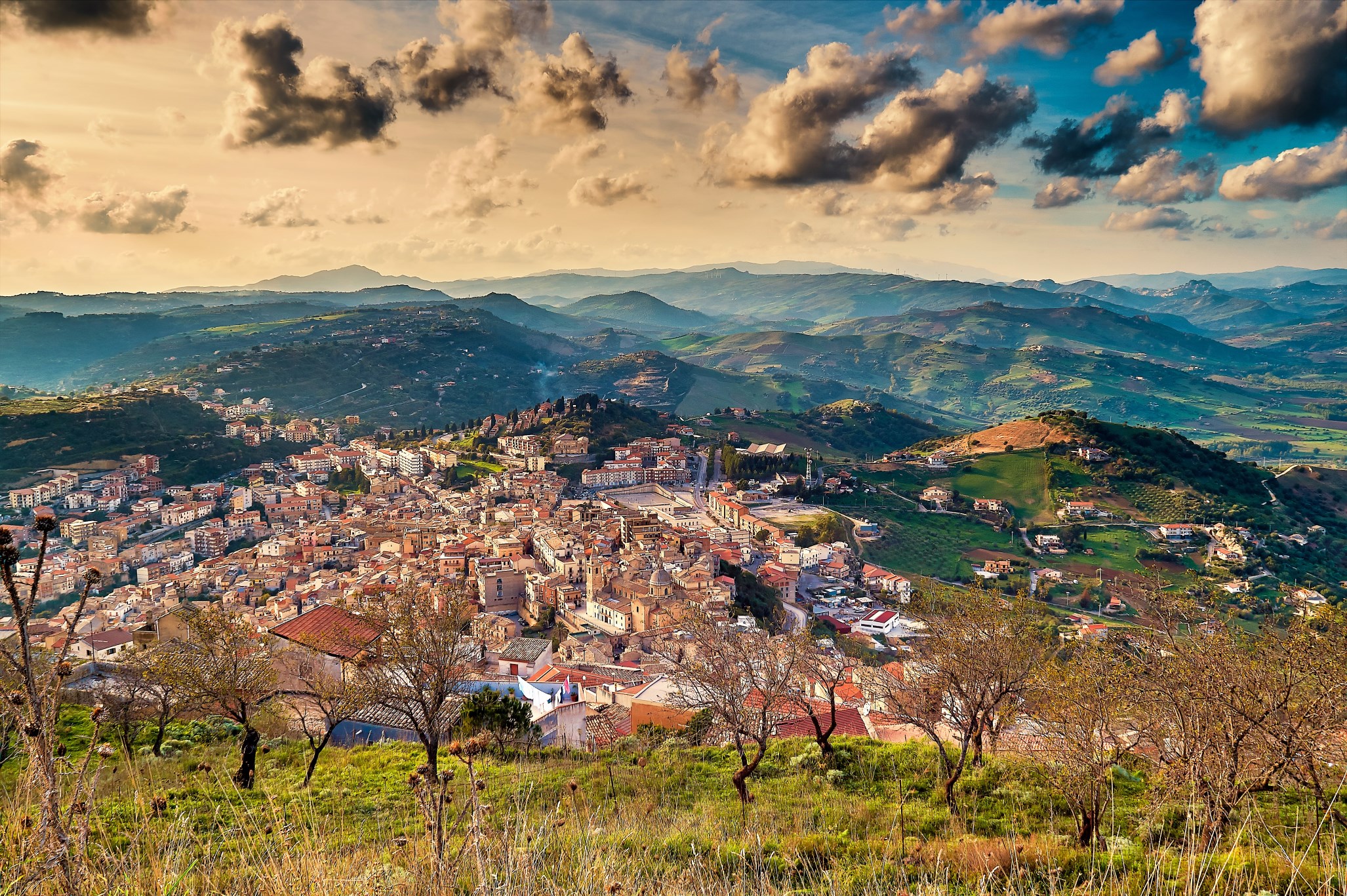 Panorama from the castle-Agira