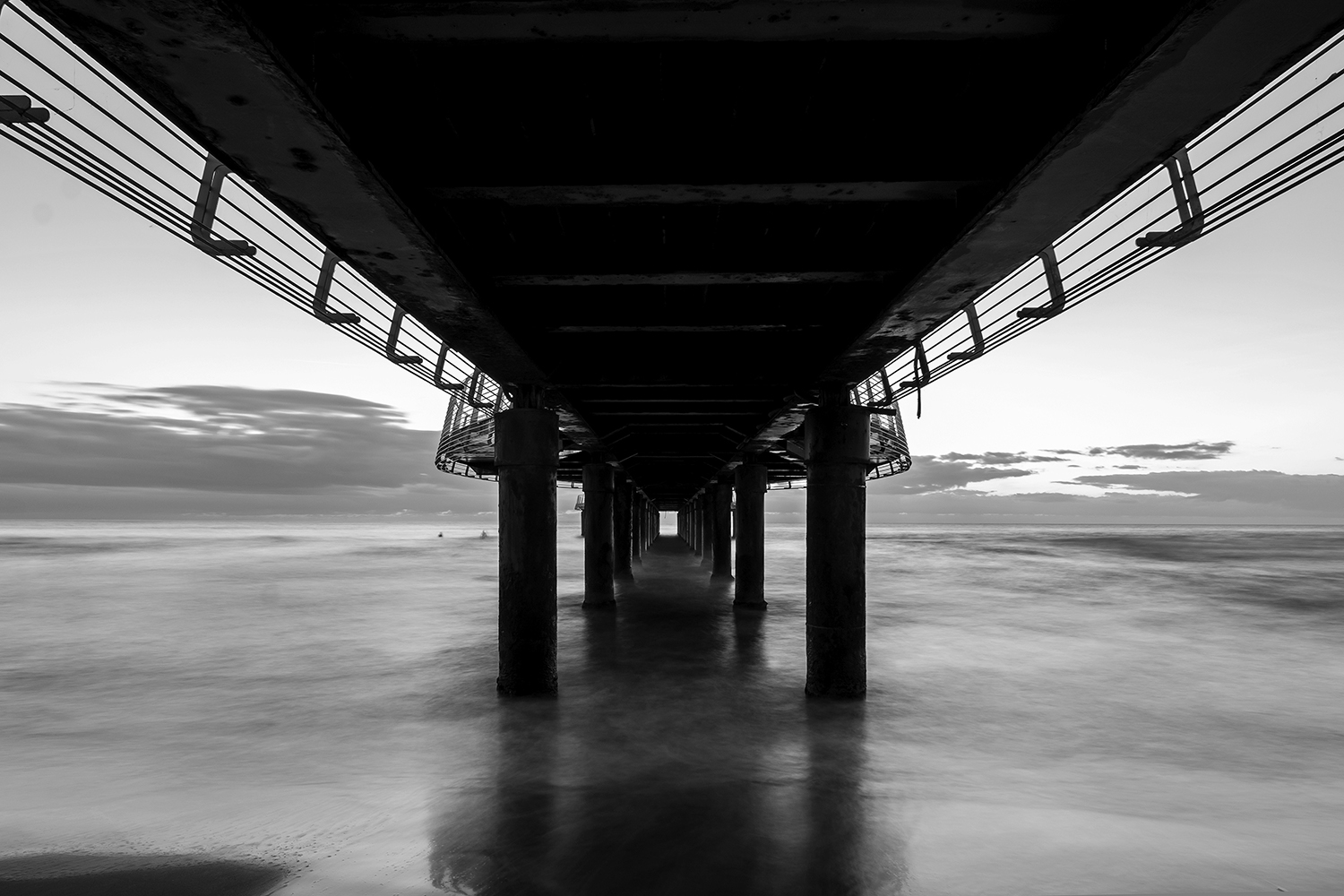 The Black and white pier