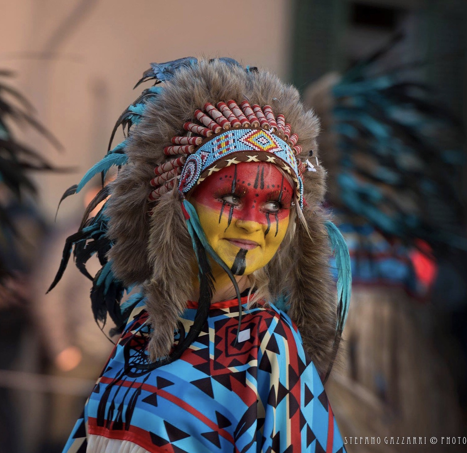 The masks in the square