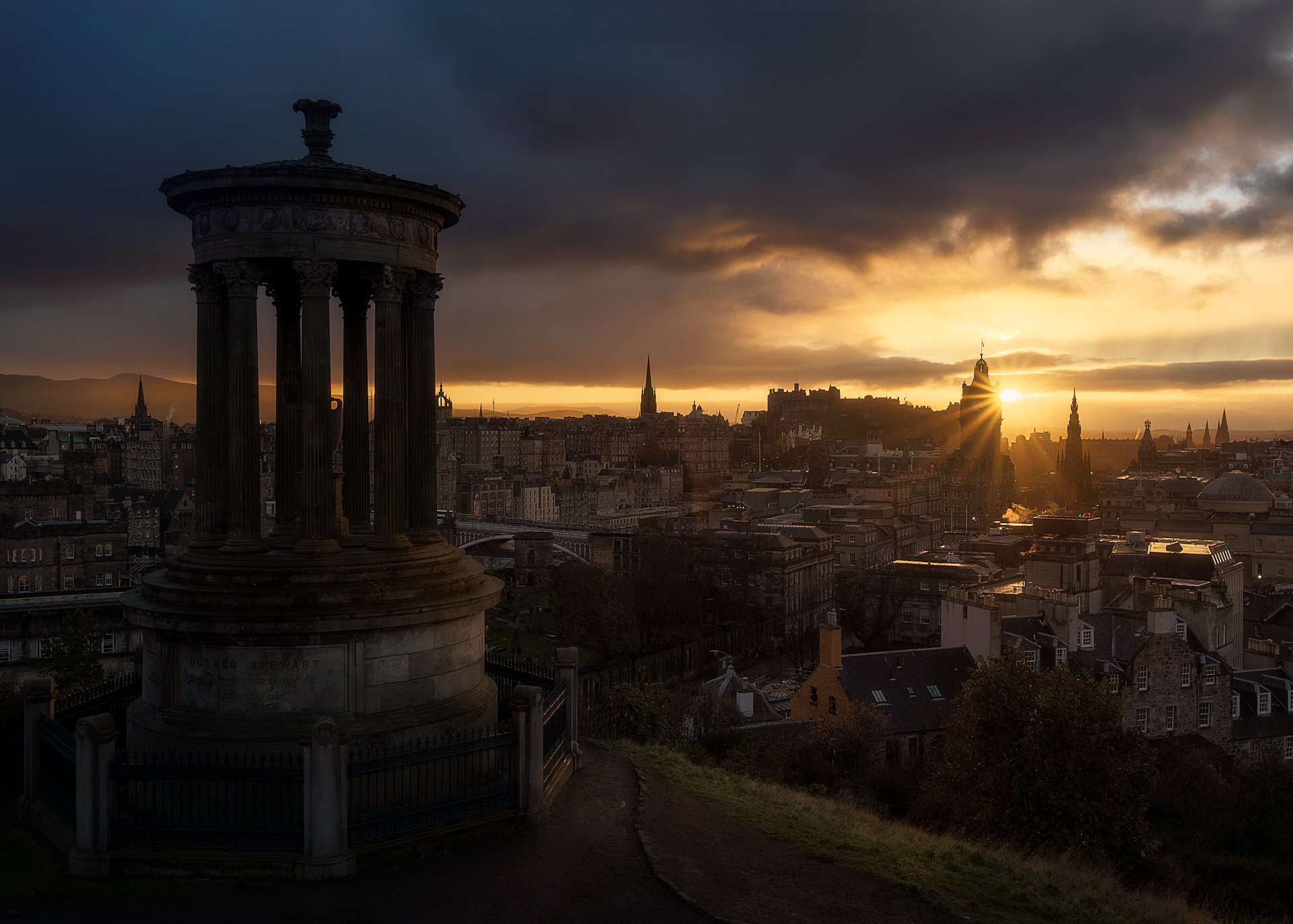 Edinburgh at sunset