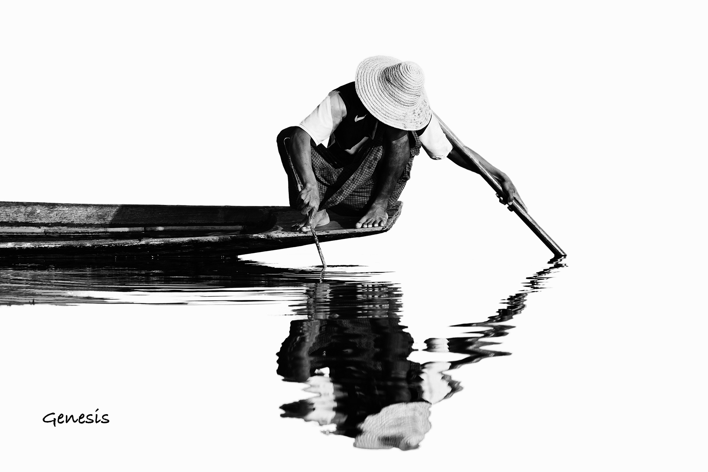 Fisherman on Lake Inle, Myanmar