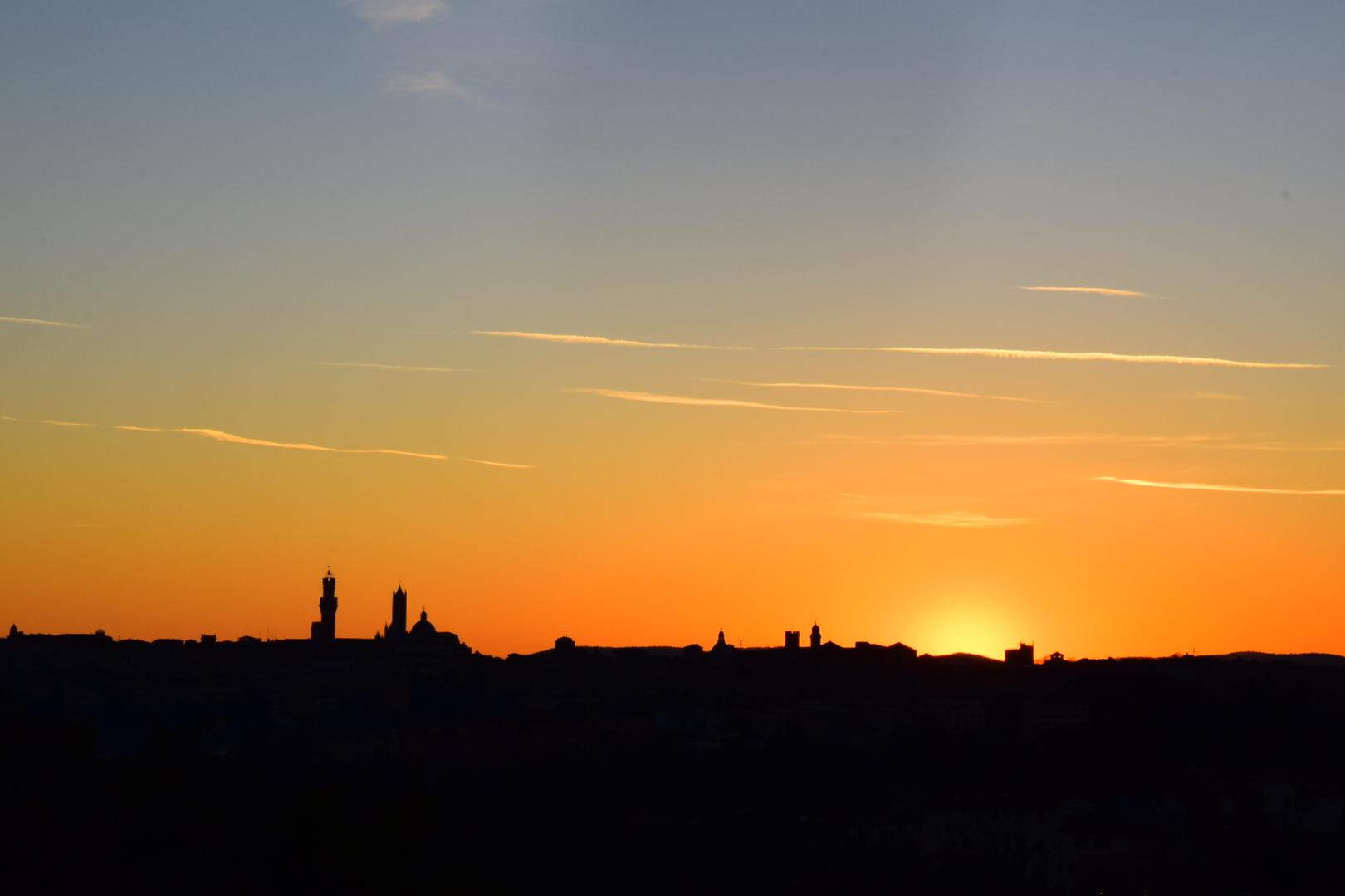 Sunset Silhouette Siena