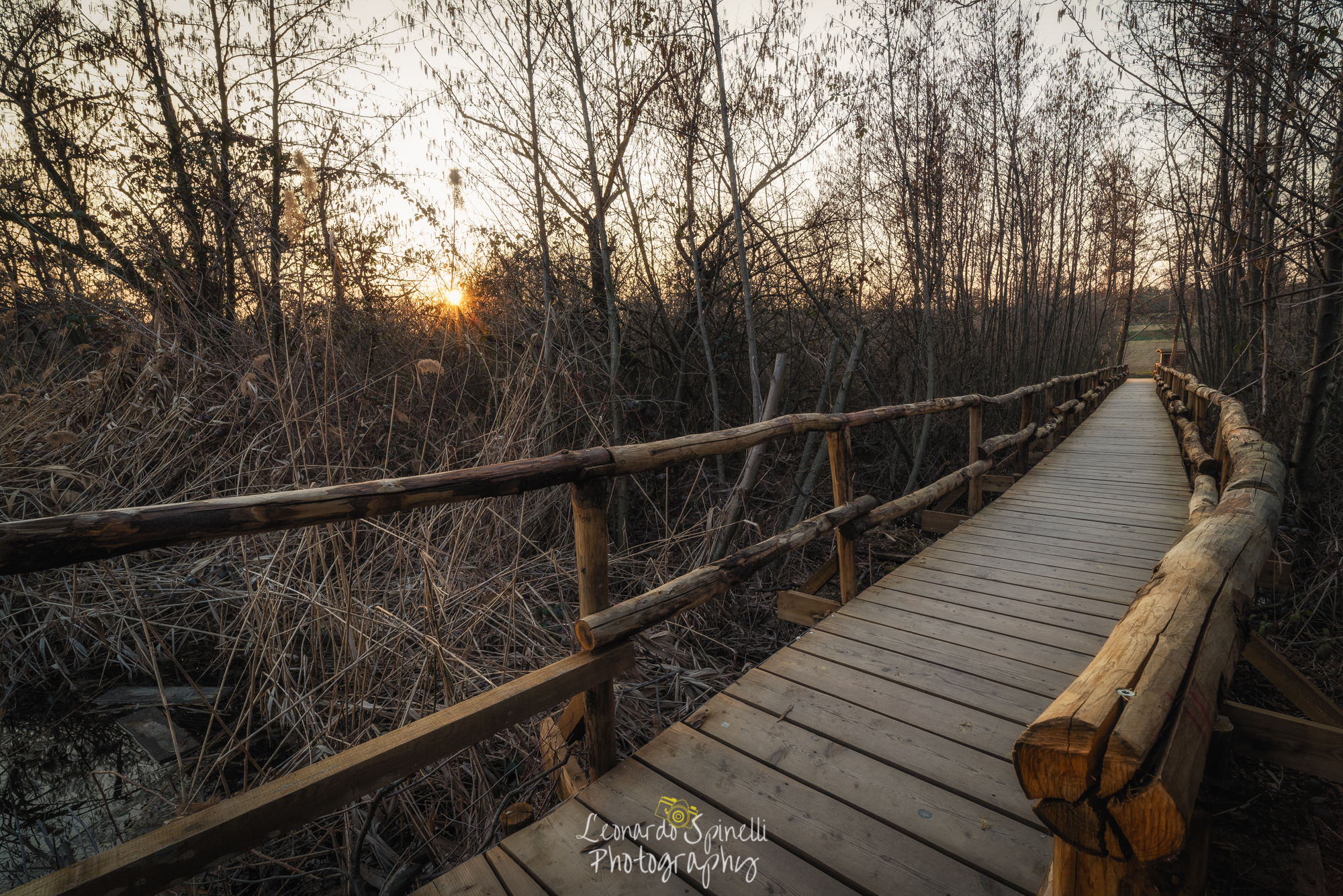 tramonto sul lago di Sartirana