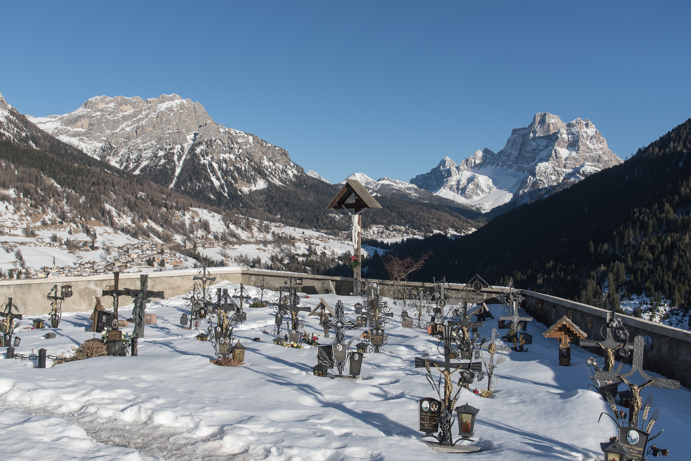 The Val Fiorentina, from the cemetery of Colle Santa Lucia