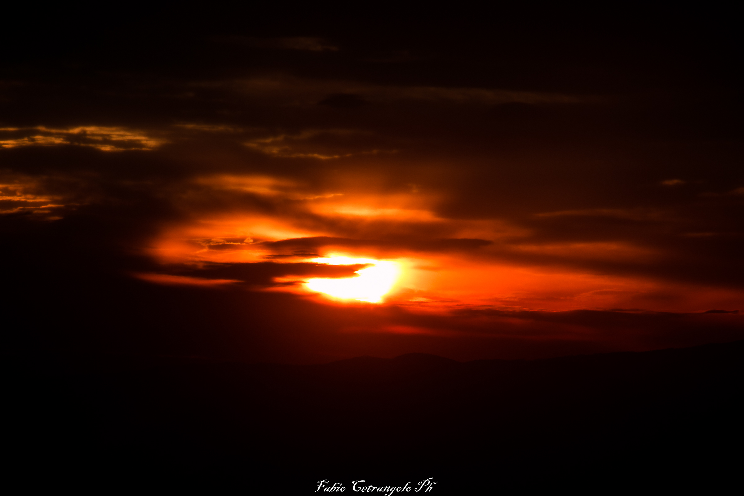 Sky over, ground under, fire in.