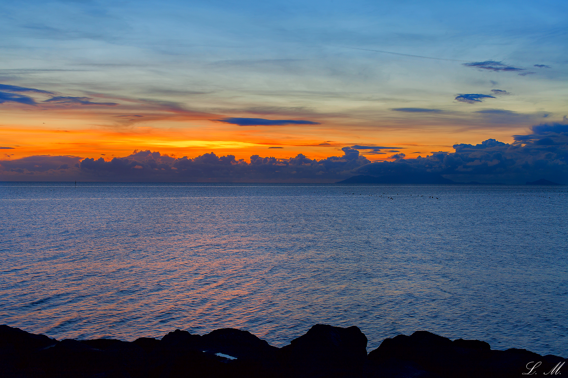Gulf of Naples, in the background Ischia