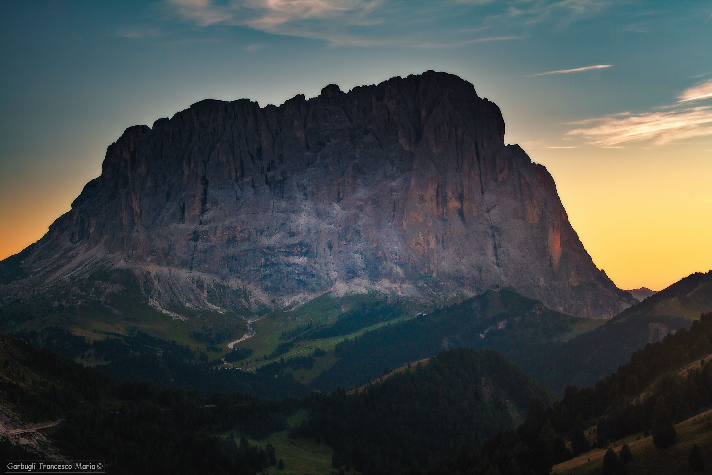 Sassolungo al Tramonto