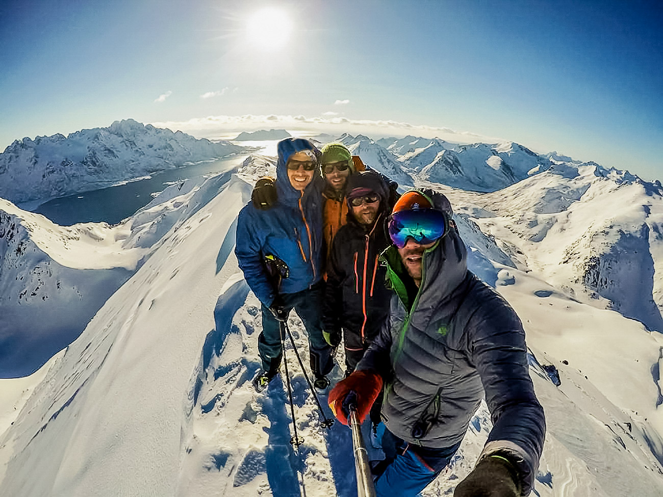 Above us just an immense blue sky