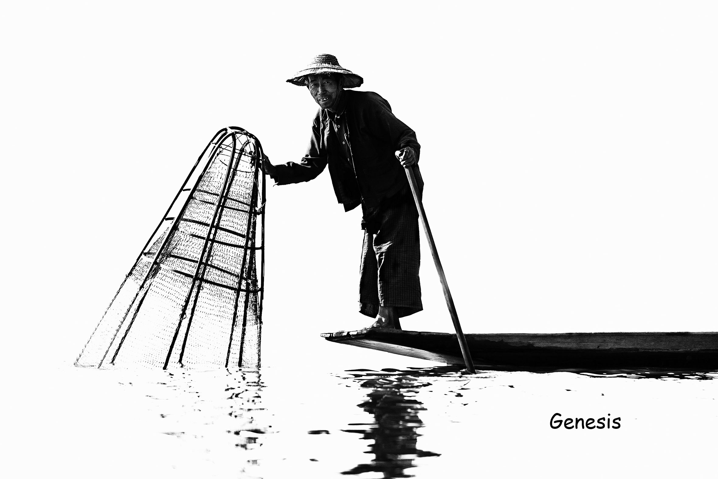 Fisherman on Lake Inle, Myanmar