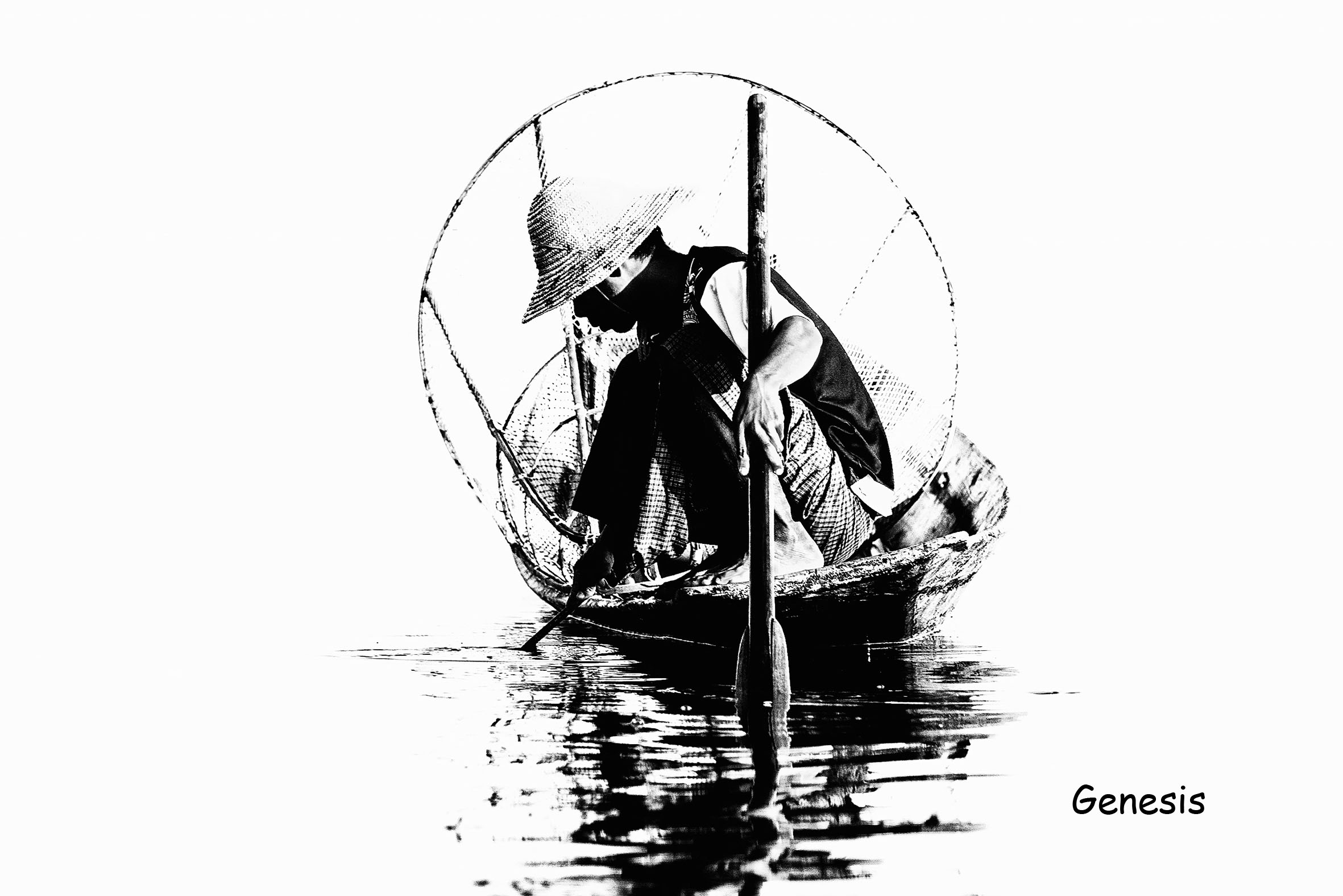 Fisherman on Lake Inle, Myanmar