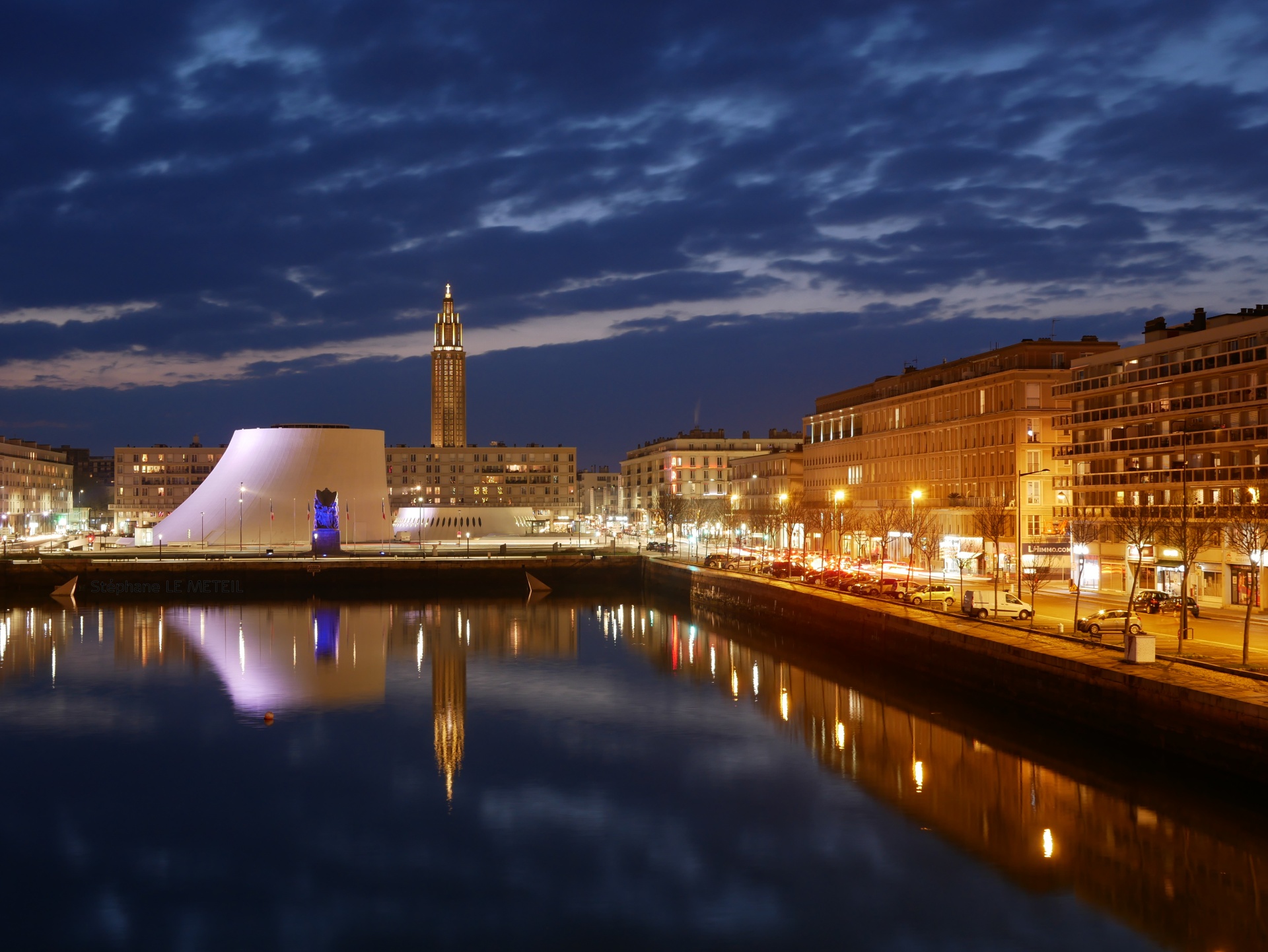 at night