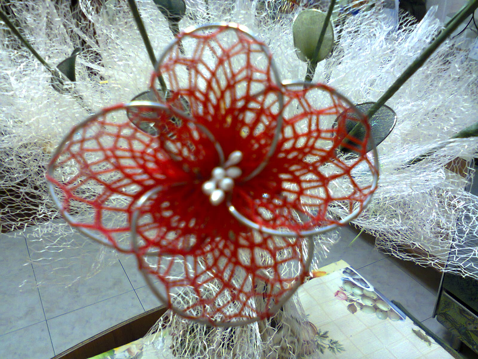 Flowers with pantyhose