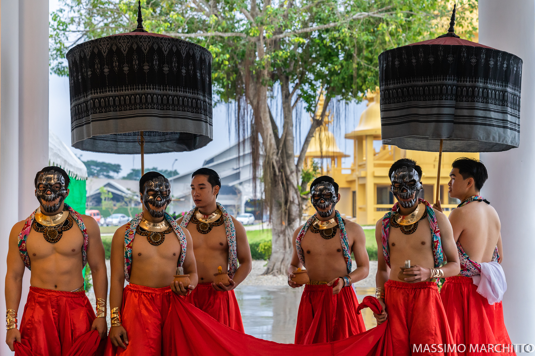 Dance Rehearsal, White Temple, Chiang Rai, Thailand