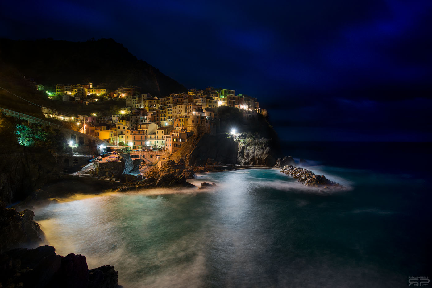 Manarola alle prime luci dell'alba