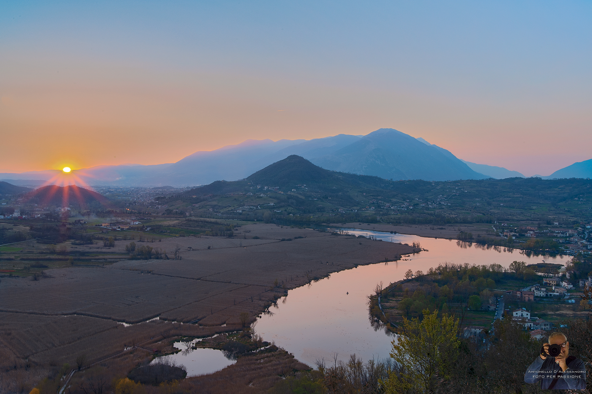 Sunset from the Mail Belvedere Fibreno
